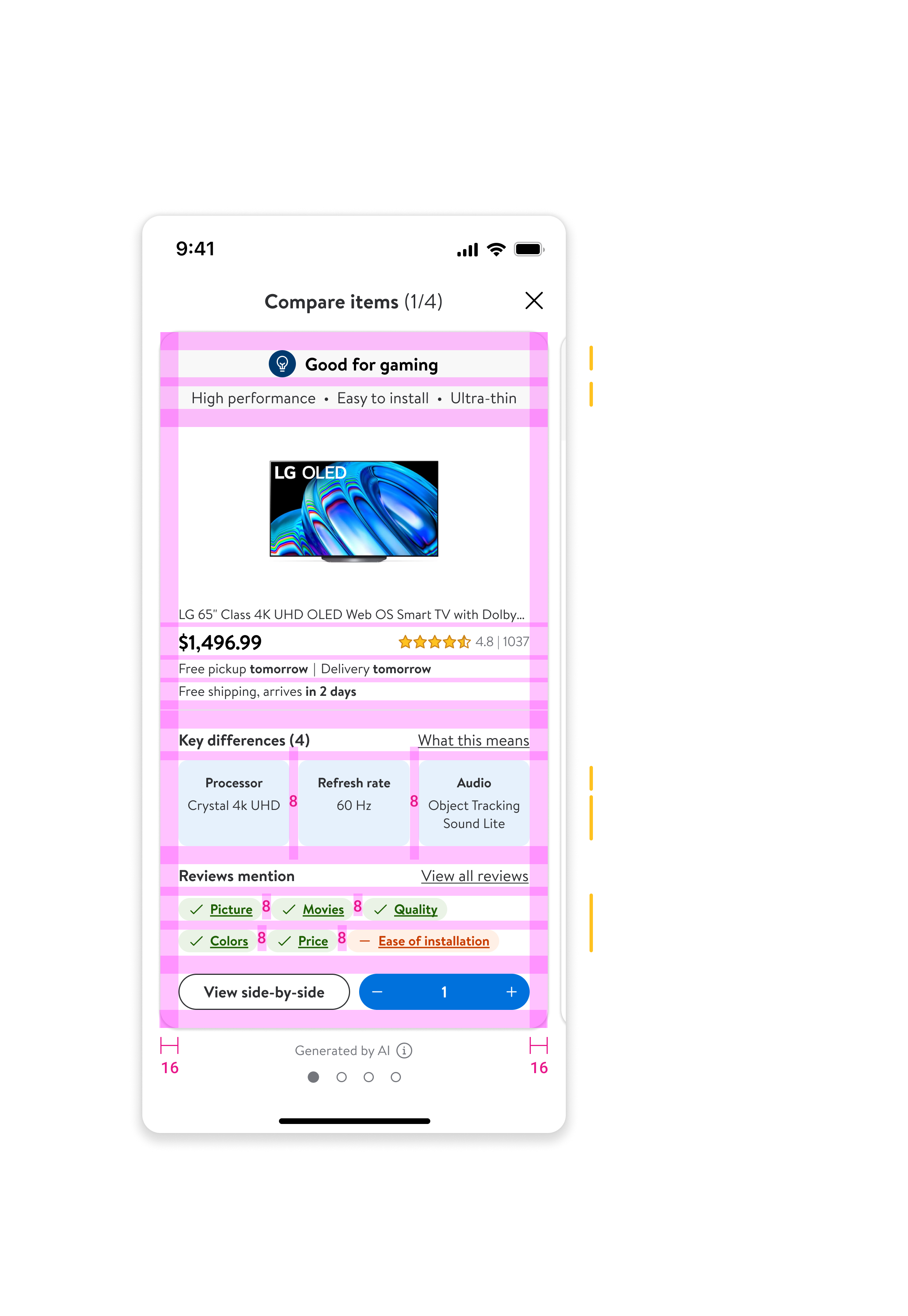 Dev handoff card spec